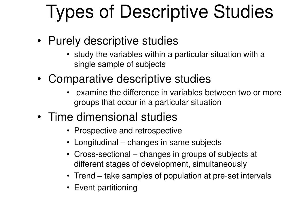 6 types of descriptive research design