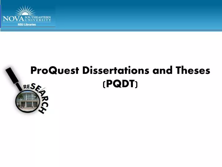 proquest dissertations and theses (pqdt)