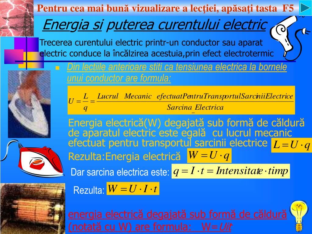 PPT - Ener g ia si p uterea curentului electric PowerPoint Presentation -  ID:5420719