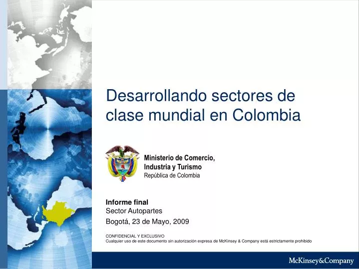 desarrollando sectores de clase mundial en colombia n.