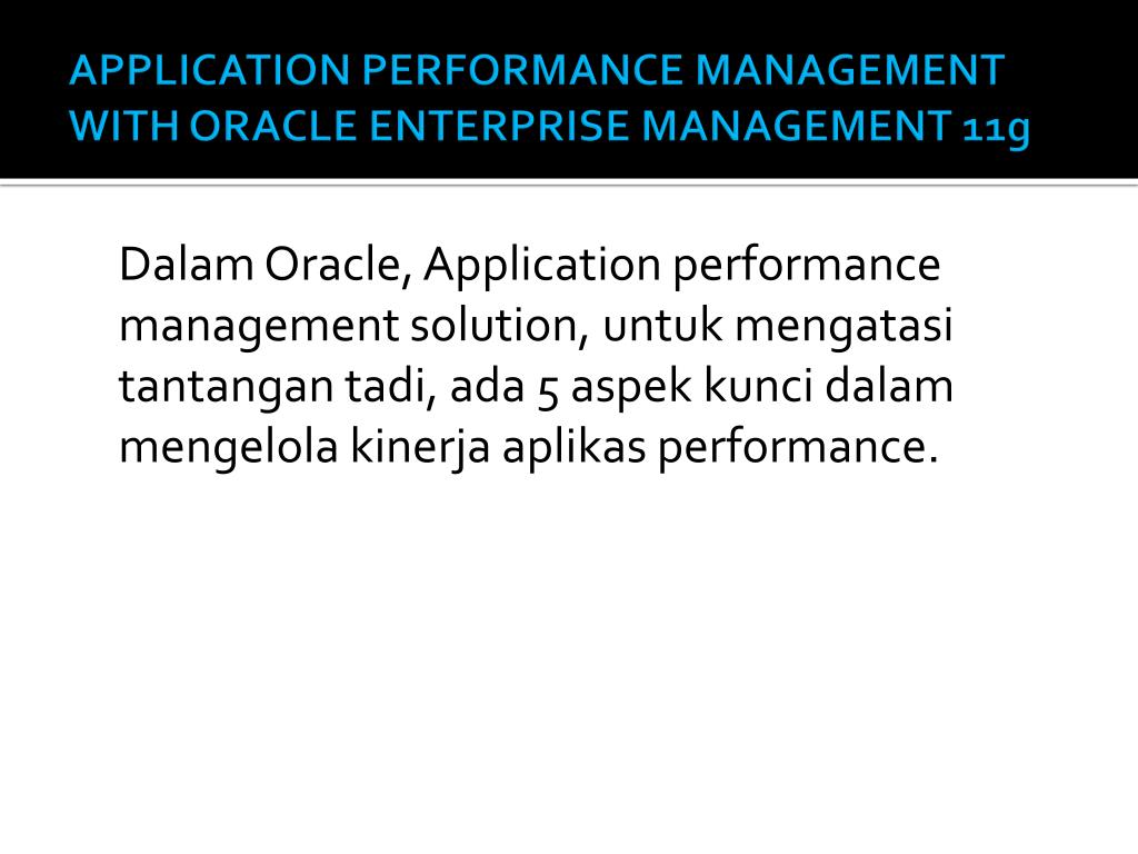 Application performance