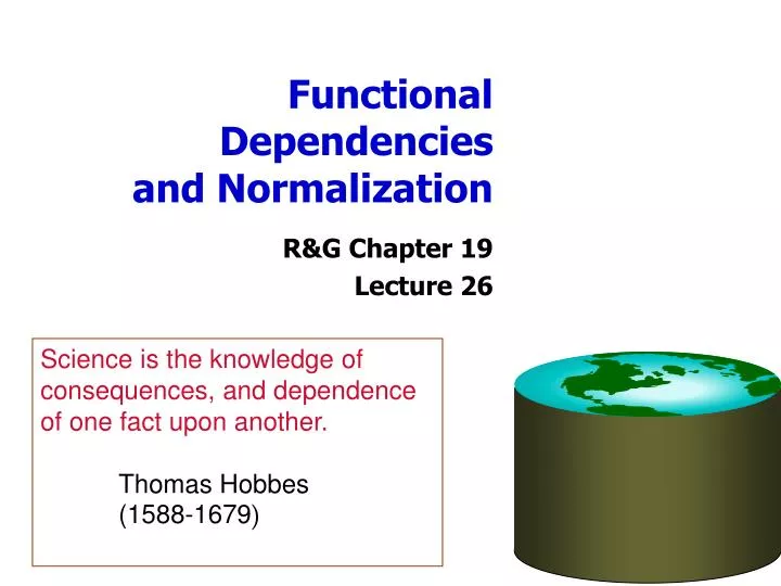 PPT - Functional Dependencies And Normalization PowerPoint Presentation ...