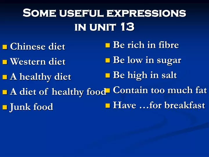 some useful expressions in unit 13 n.