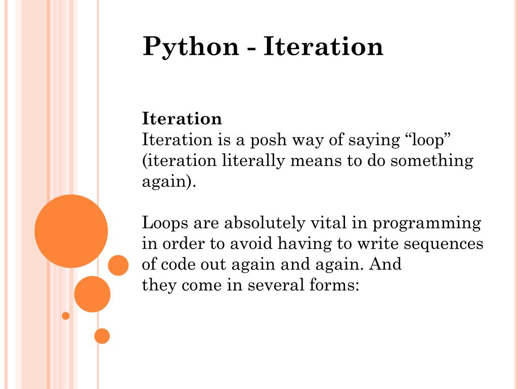 PPT - Python - Iteration Iteration PowerPoint Presentation, free download -  ID:5422203