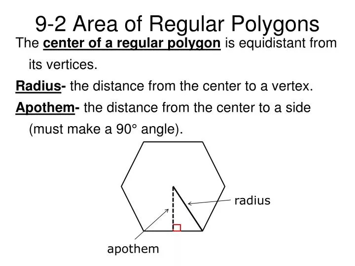 Ppt 9 2 Area Of Regular Polygons Powerpoint Presentation Free