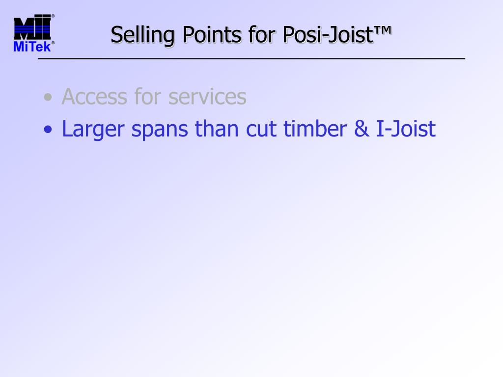 Ppt Mitek Posi Joist Powerpoint Presentation Free Download