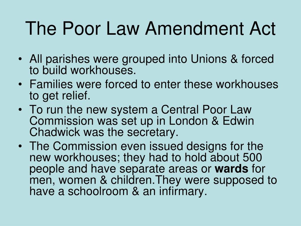 essay on the poor law
