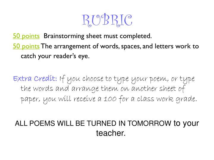 PPT Concrete Poetry PowerPoint Presentation ID5422844