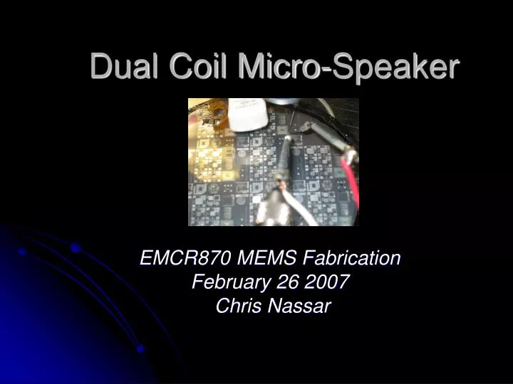 dual coil micro speaker n.