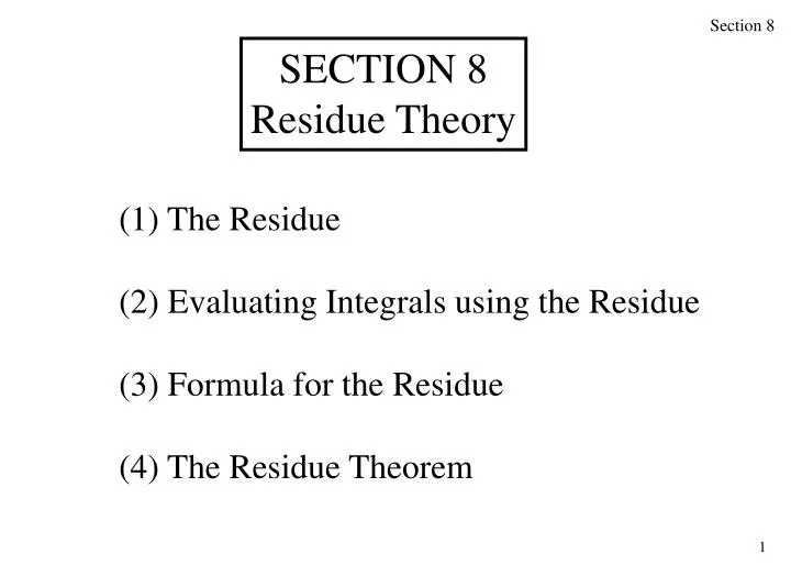 residual equation