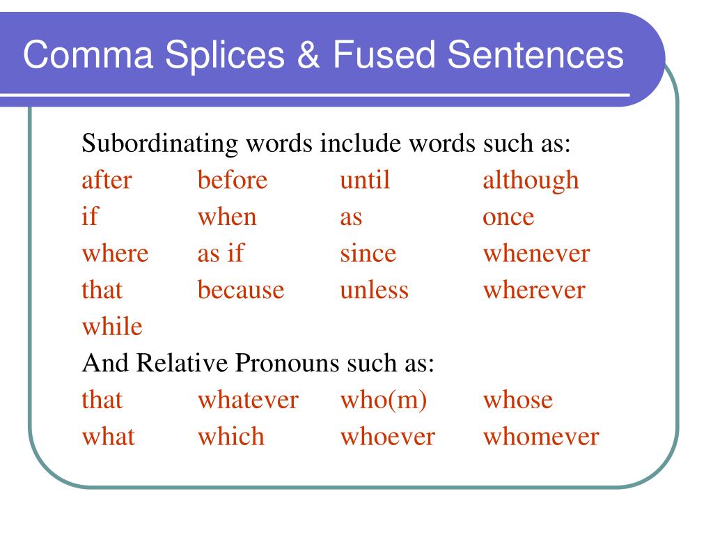 ppt-comma-splices-and-fused-sentences-powerpoint-presentation-free