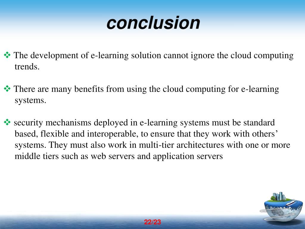 Ppt Security Difficulties Of E Learning In Cloud Computing
