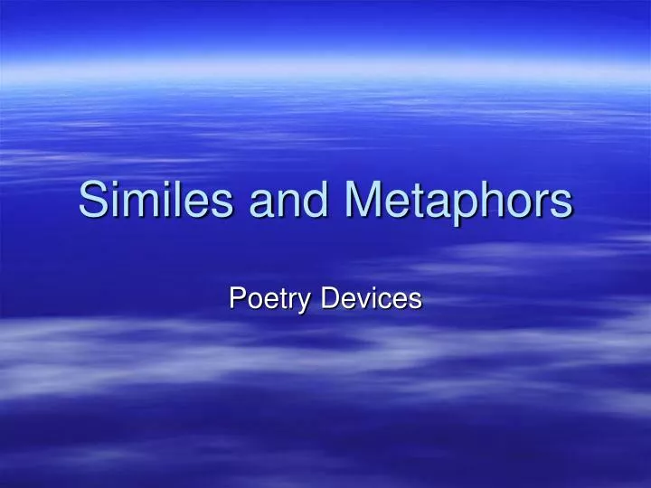 similes and metaphors n.
