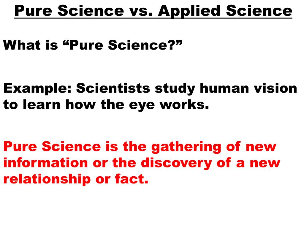 PPT Pure Science Vs Applied Science PowerPoint Presentation Free 