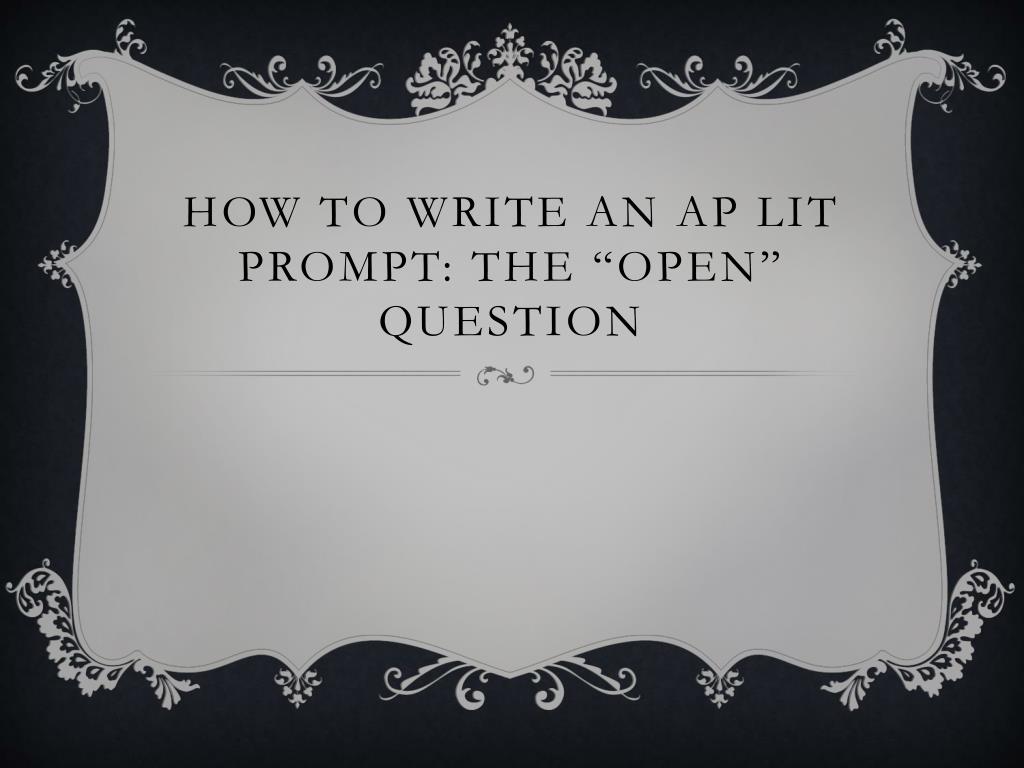 open question essay ap lit