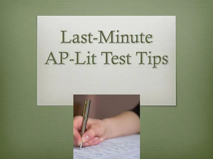 PPT LastMinute APLit Test Tips PowerPoint Presentation, free