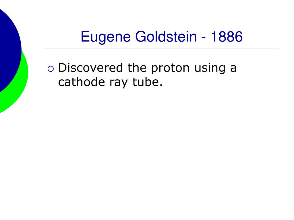 eugen goldstein atomic theory