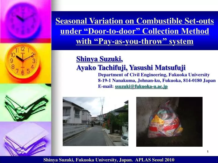 Ppt Shinya Suzuki Ayako Tachifuji Yasushi Matsufuji Powerpoint Presentation Id