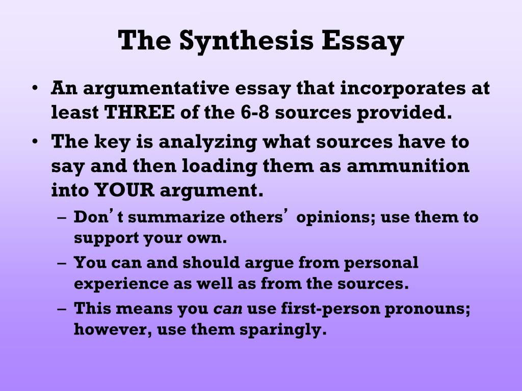 synthesis essay examples