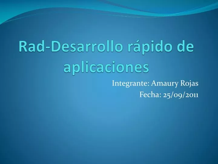 PPT RadDesarrollo rápido de aplicaciones PowerPoint
