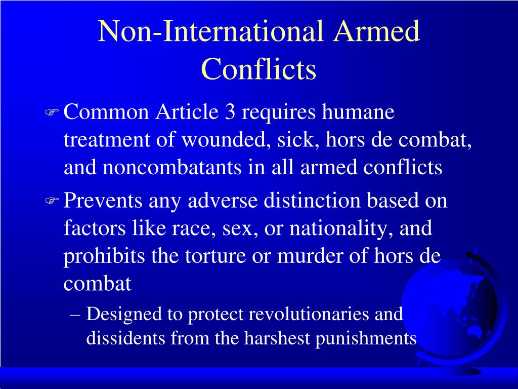 what laws govern non international armed conflict what laws govern non international armed conflict