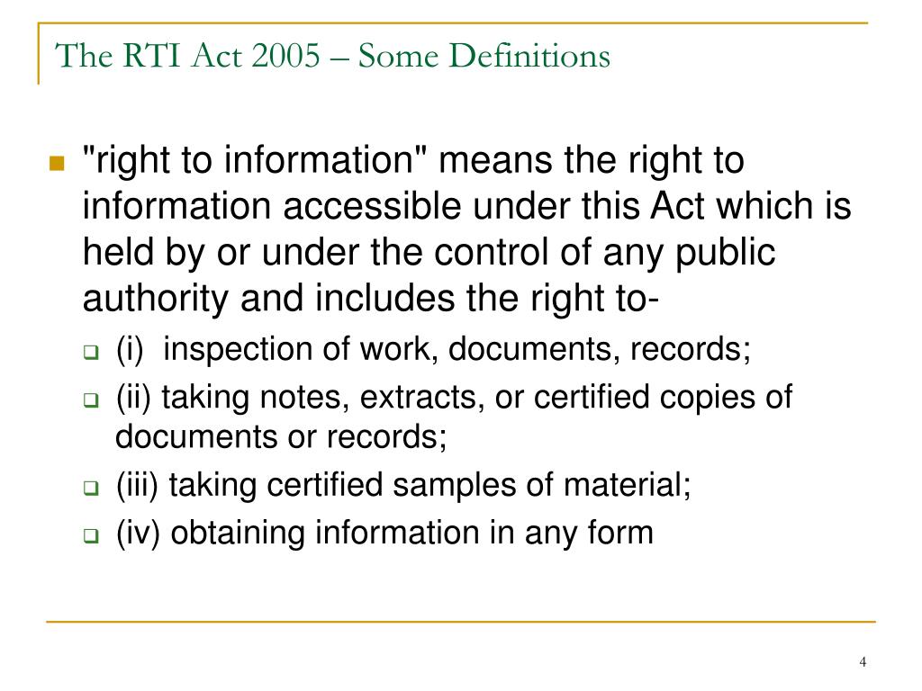 right to information act 2005 assignment