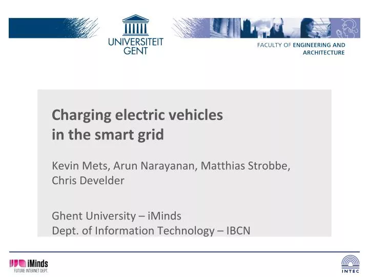 charging electric vehicles in the smart grid n.