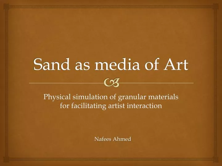 sand as media of art n.