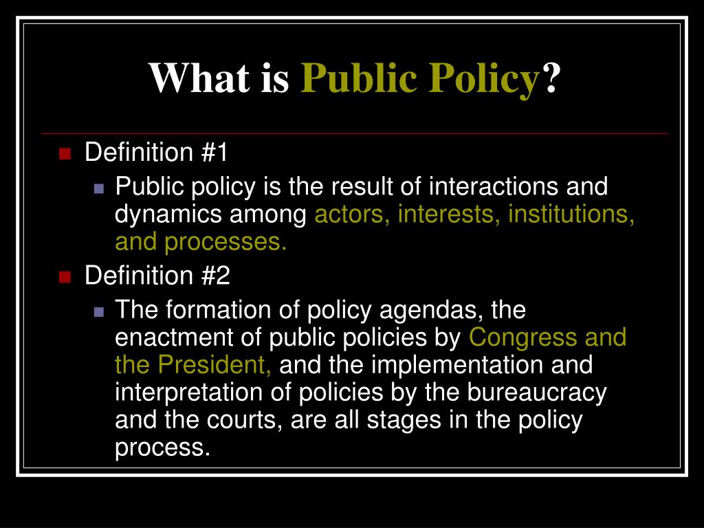 public policy definition essay