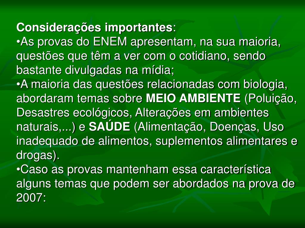 QUESTÕES Poluição - Biologia