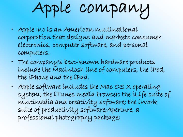 apple company ppt