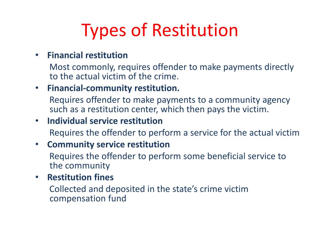 Restitution Psychology Definition