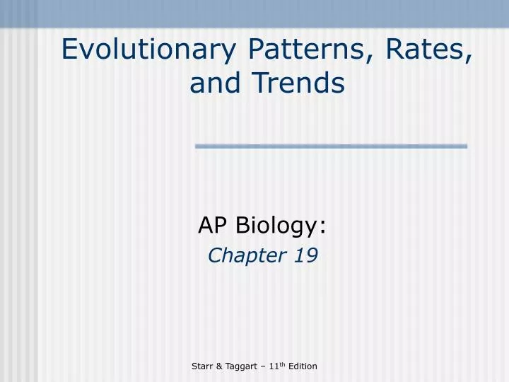 PPT - Evolutionary Patterns, Rates, and Trends PowerPoint Presentation ...