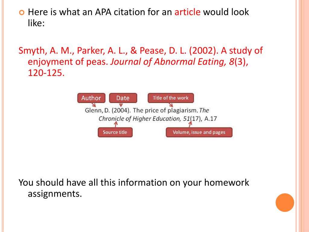 apa citation format presentation