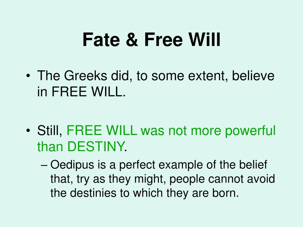 oedipus the king fate and free will