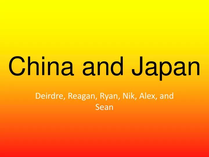 china and japan n.