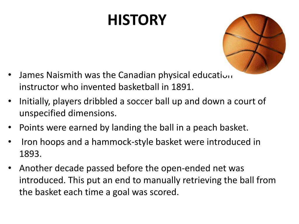 presentation history of basketball