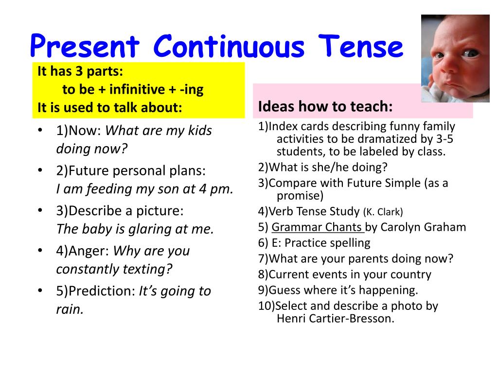 presentation on present continuous tense