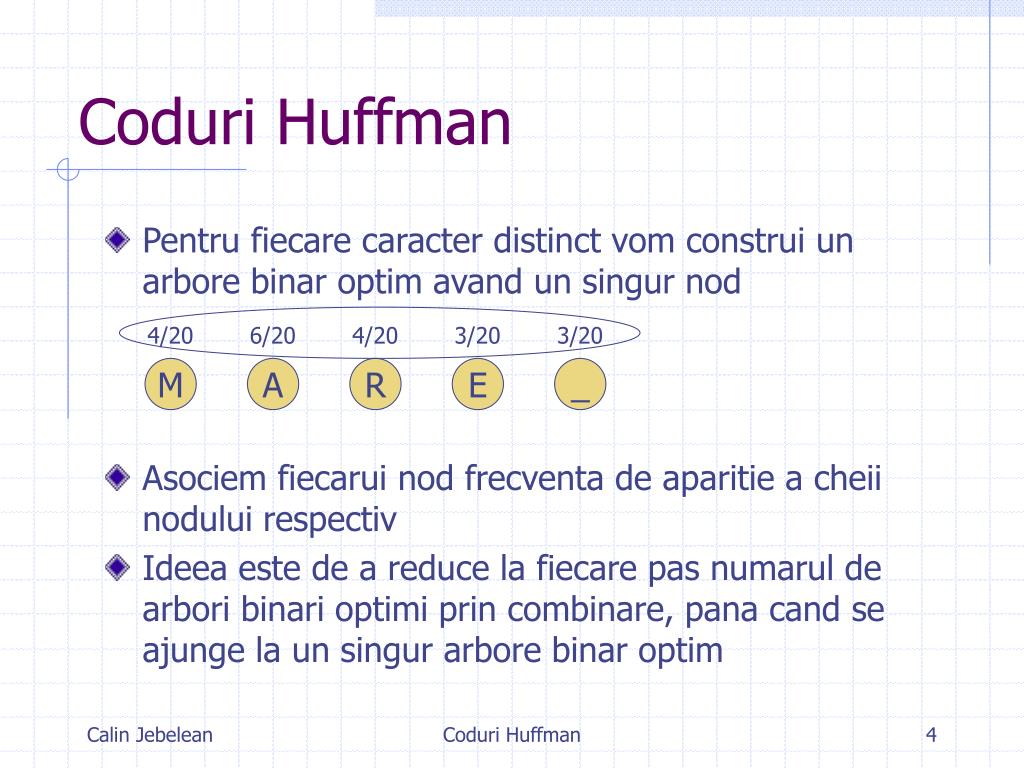 PPT - Coduri Huffman PowerPoint Presentation, free download - ID:5432404