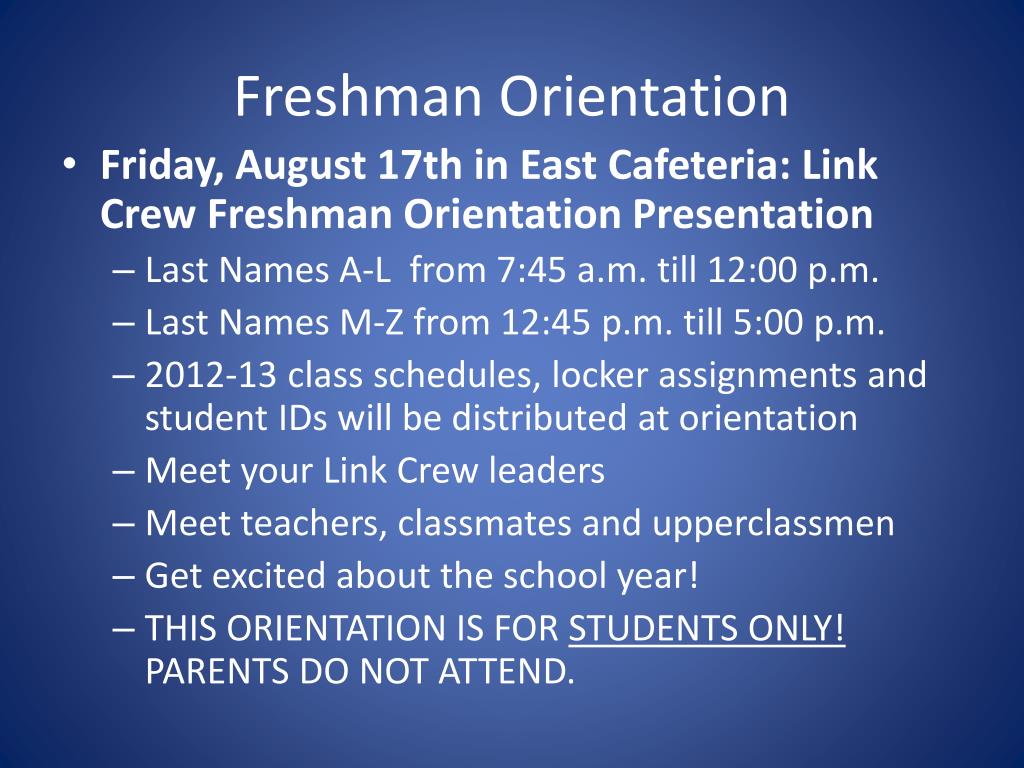 PPT Brunswick High School Freshman Parent Meeting PowerPoint