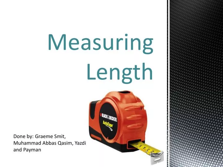 measuring length n.