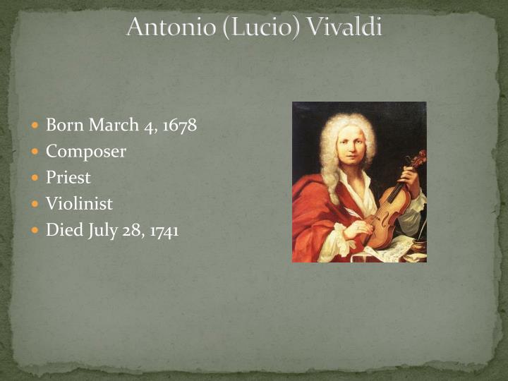 how did antonio vivaldi die