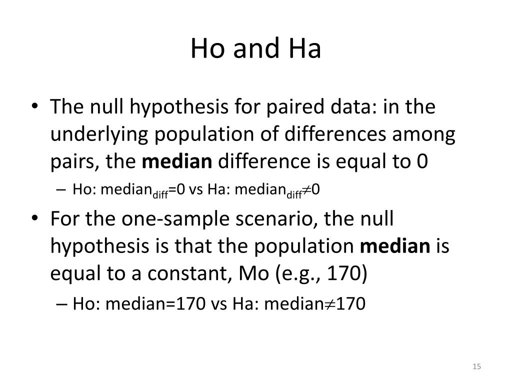 ho and ha in hypothesis