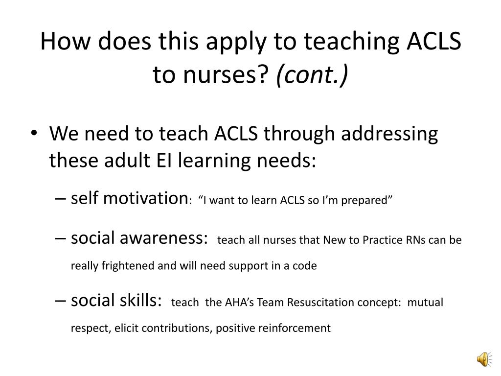 PPT - Presenting Advanced Cardiac Life Support (ACLS) to nurses using ...