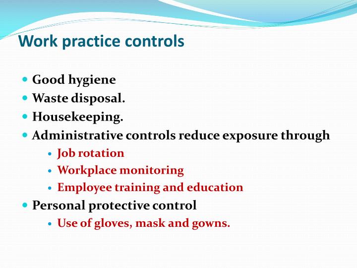 What Is Work Practice Control _ What are examples of work practice ...