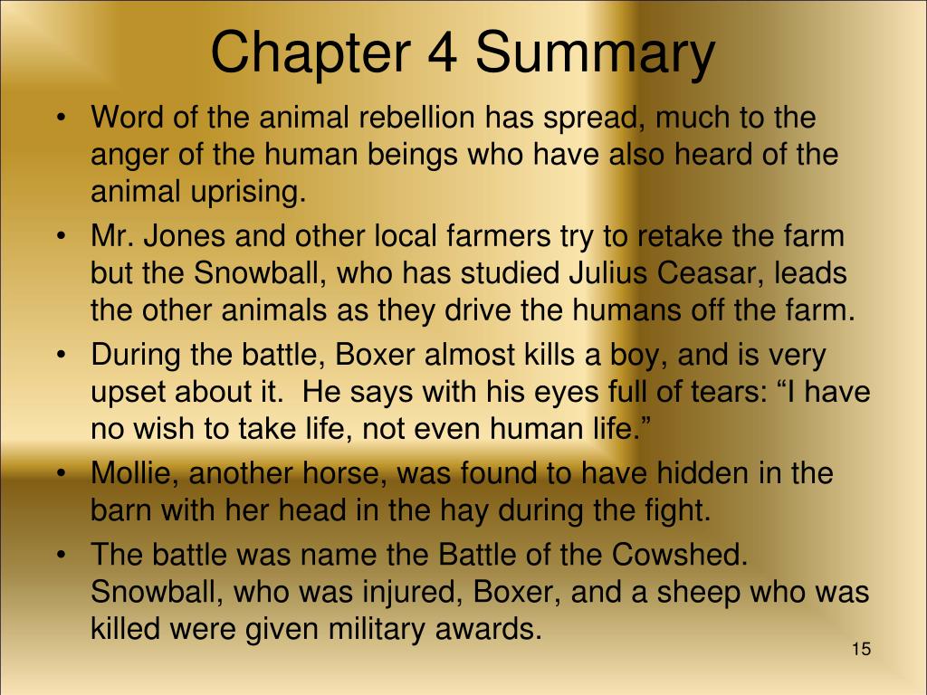 31 Chapter 3 Summary Animal Farm GraydonLucio