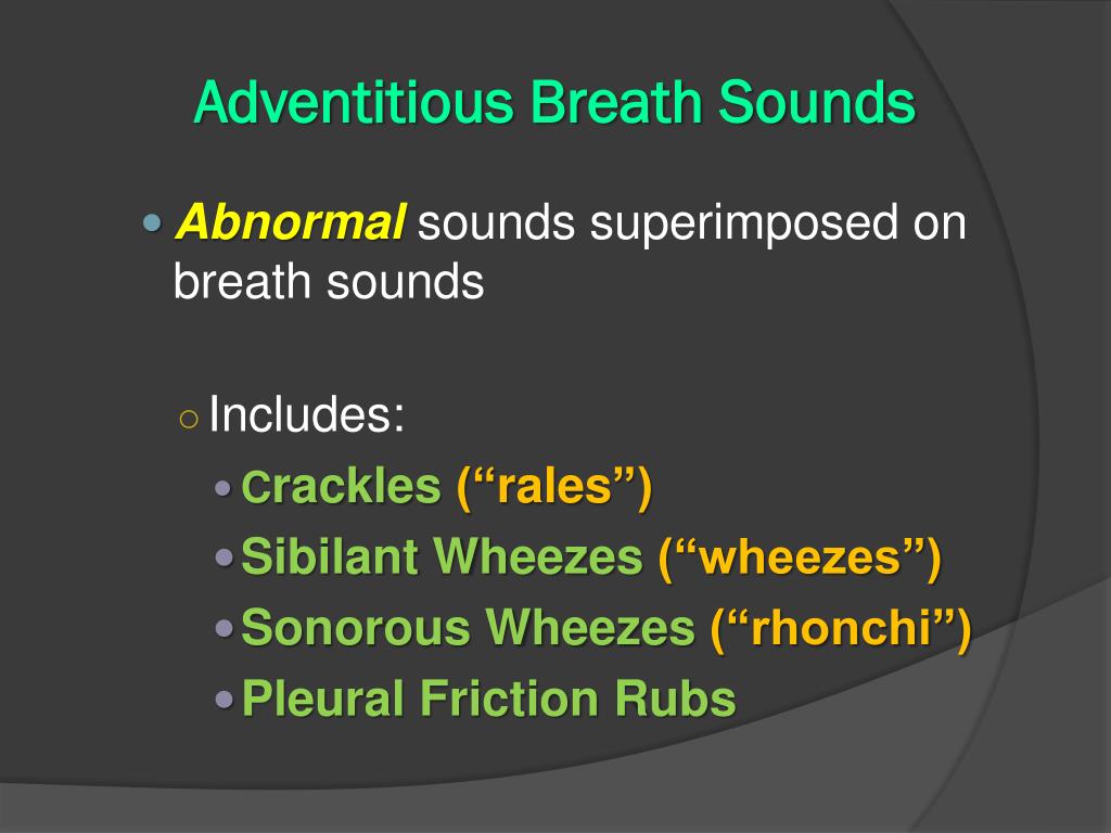 5 adventitious breath sounds 5 adventitious breath sounds