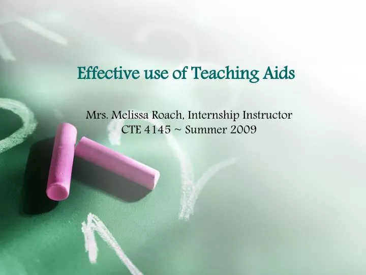 presentation on teaching aids