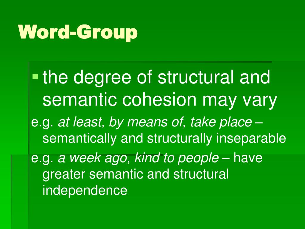 Meaning of word groups. Word Groups. Classification of Word-Groups. Word combinations in English. Word Group is.