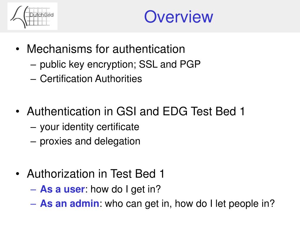 PPT - Authentication and Authorization PowerPoint ...